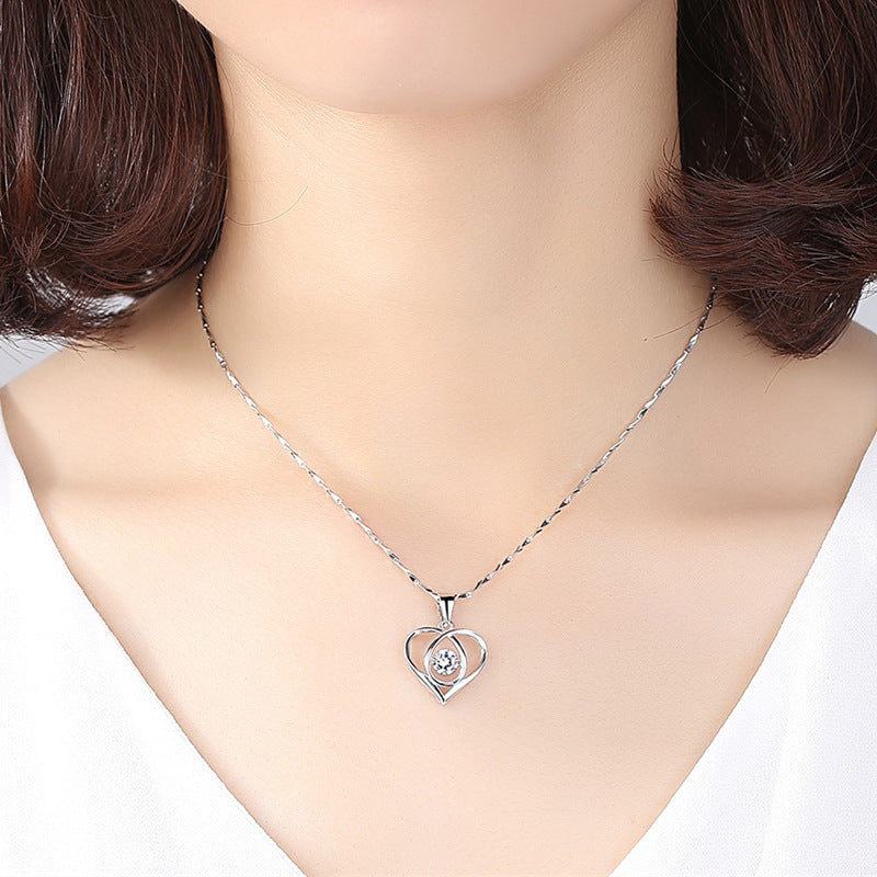 Heart Necklace Silver