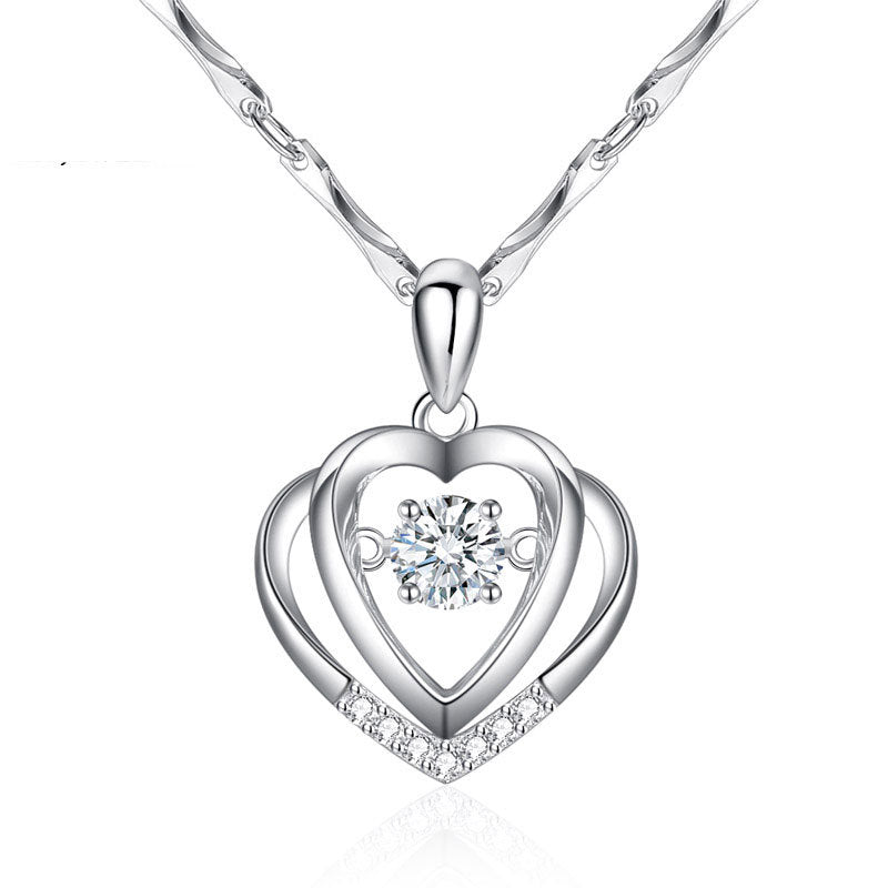 Heart Necklace Silver