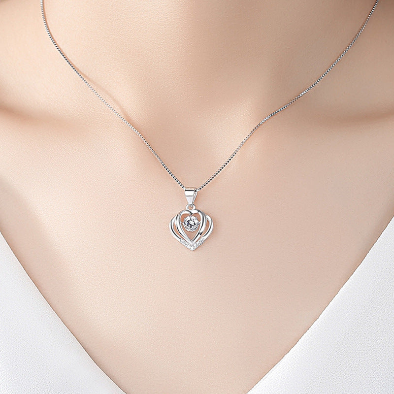 Heart Necklace Silver