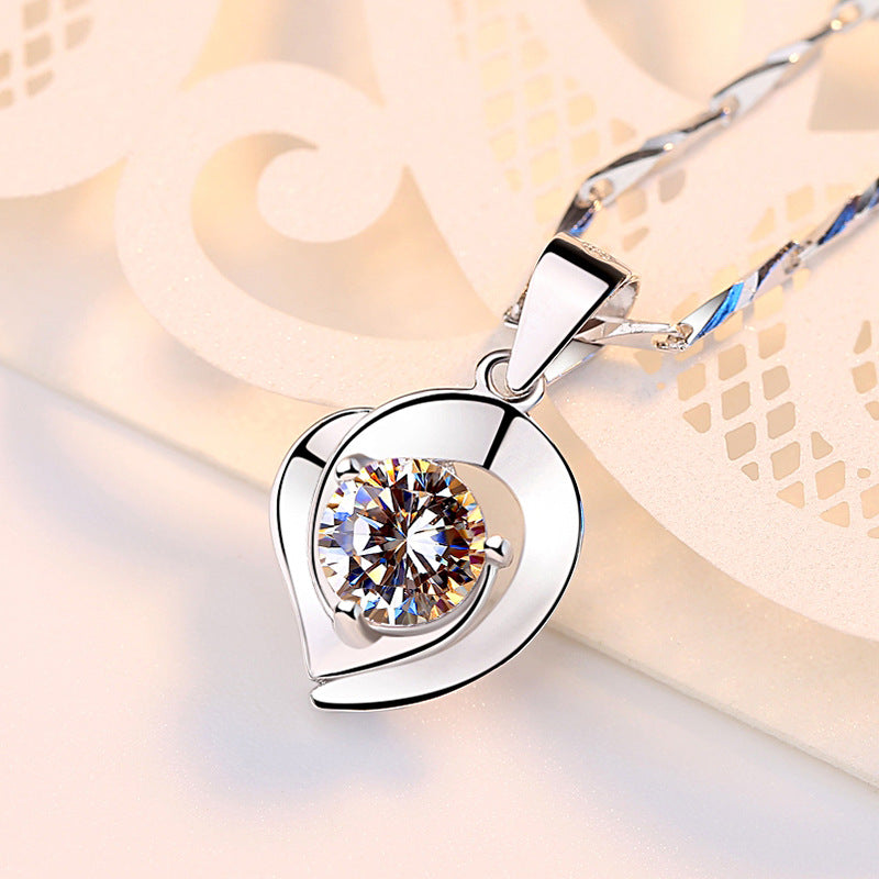 Heart Necklace Silver