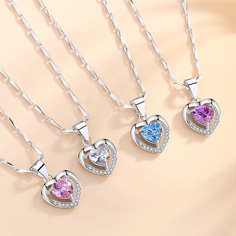 Heart Necklace Silver