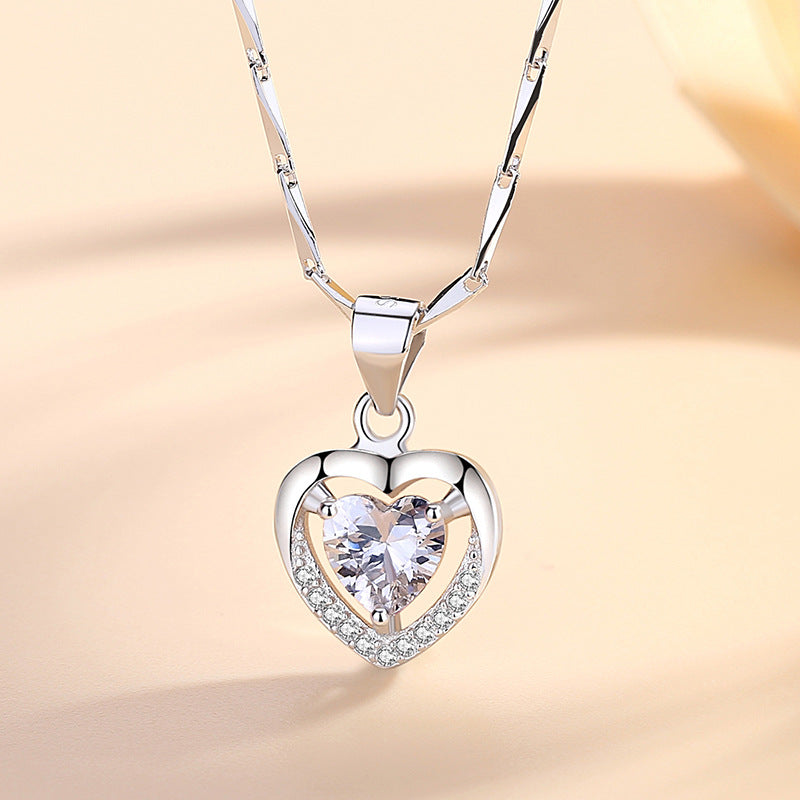 Heart Necklace Silver