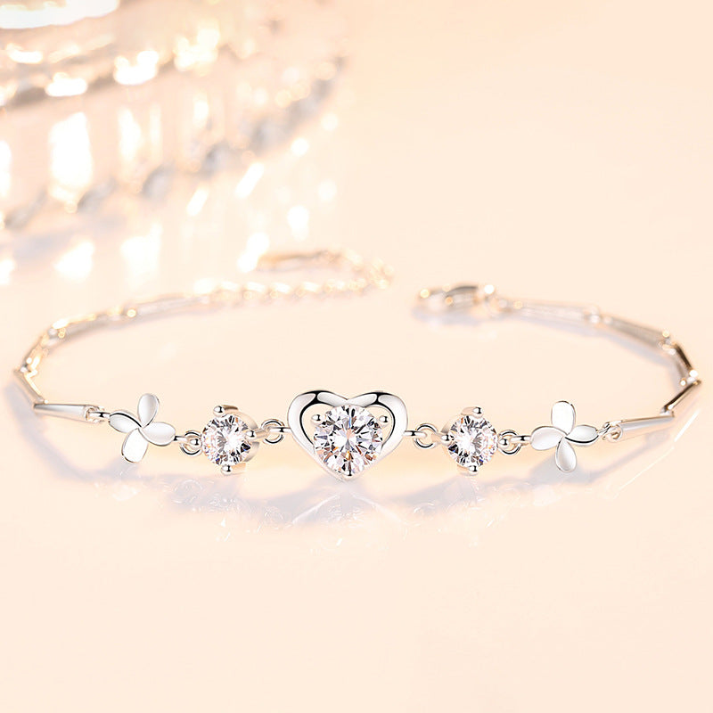 Heart Bracelet 925 Sterling Silver