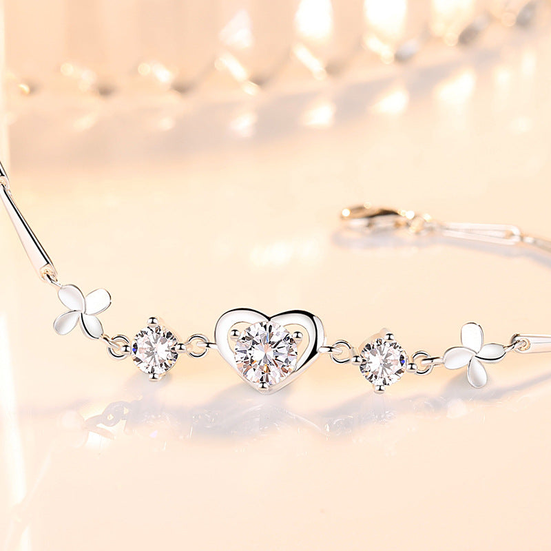 Heart Bracelet 925 Sterling Silver