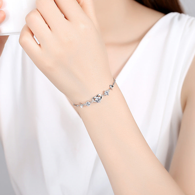 Heart Bracelet 925 Sterling Silver