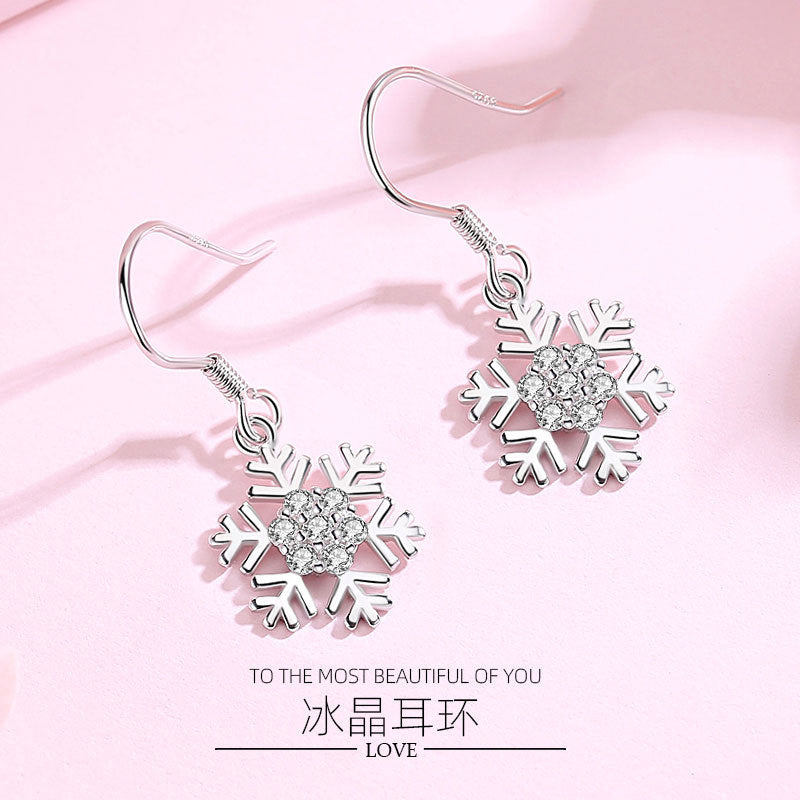 Snowflakes Drop Earrings