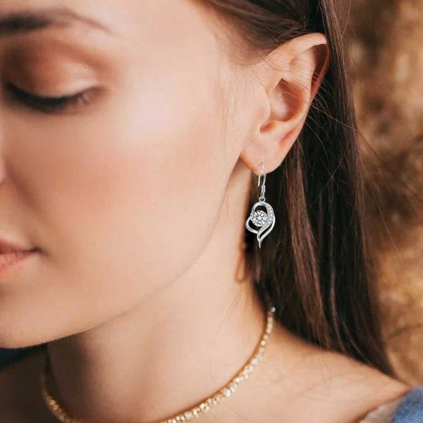 MOOSKI Sterling Silver Dangle Earrings for Women