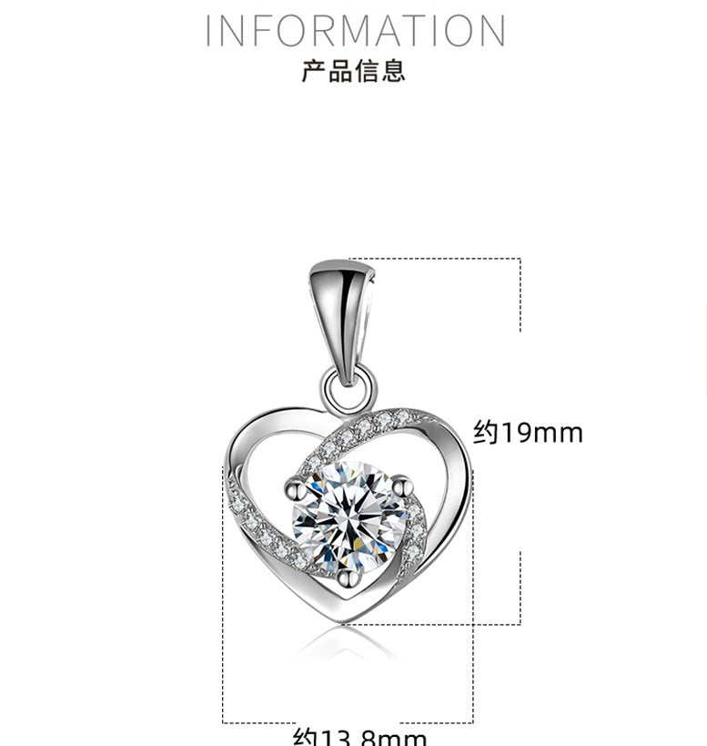 Heart Necklace Sterling Silver 999