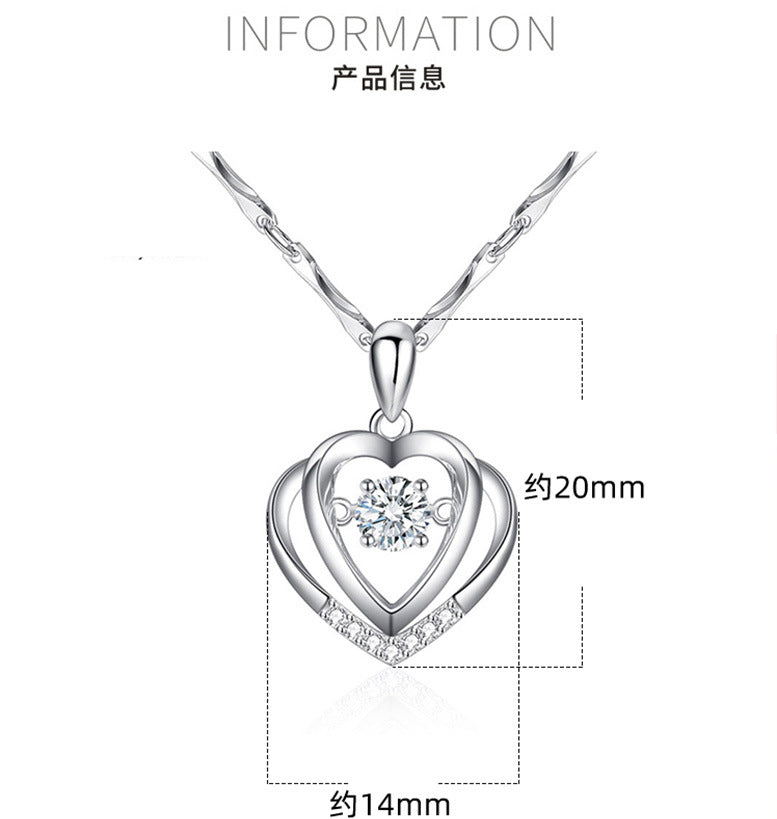 Heart Necklace Silver