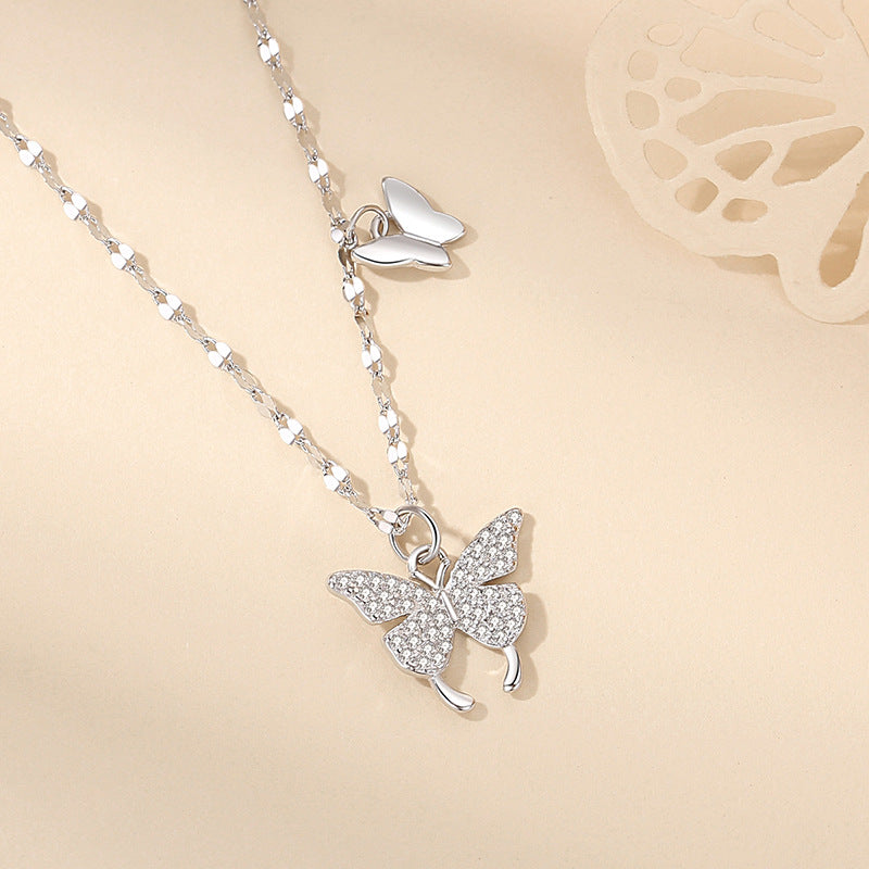 Butterfly Necklace Sterling Silver