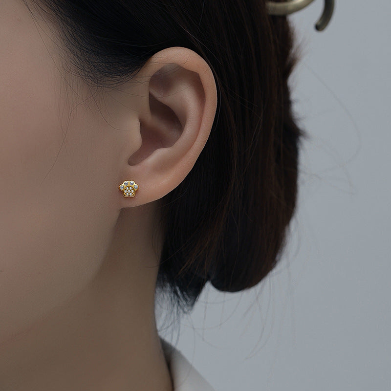 Paw Stud Earrings