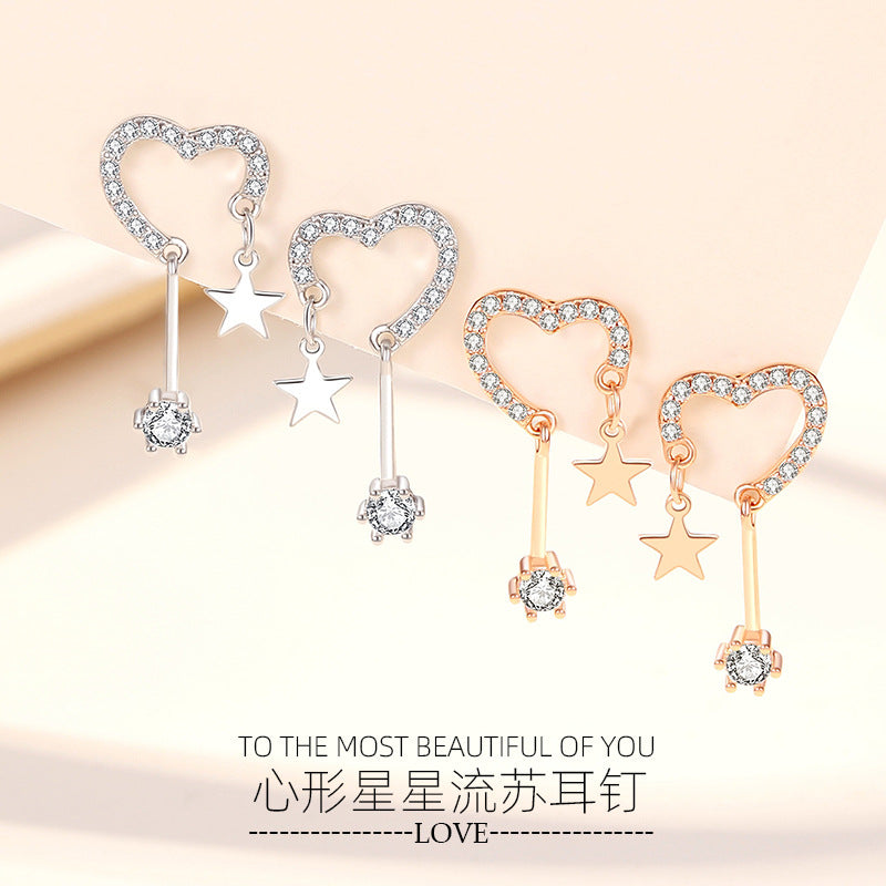 Moon Star Dangle Earrings