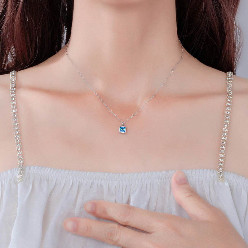 Square Stone Necklace