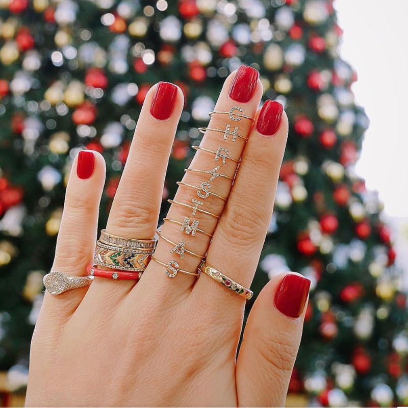 Initial Letter A-Z Ring