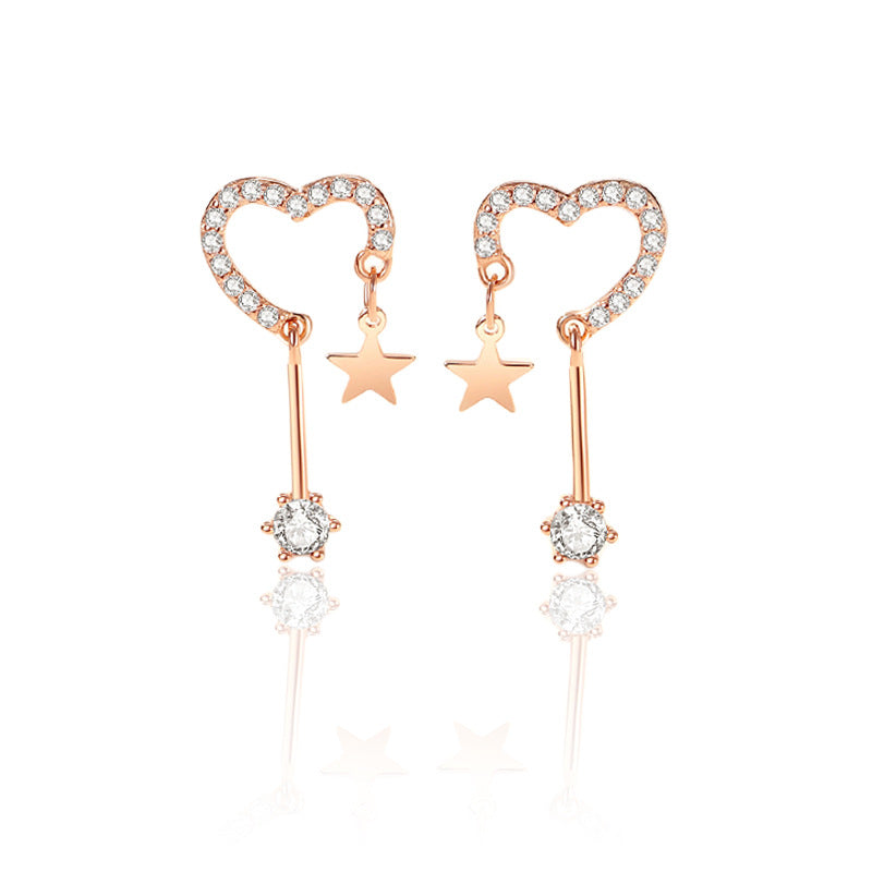 Moon Star Dangle Earrings