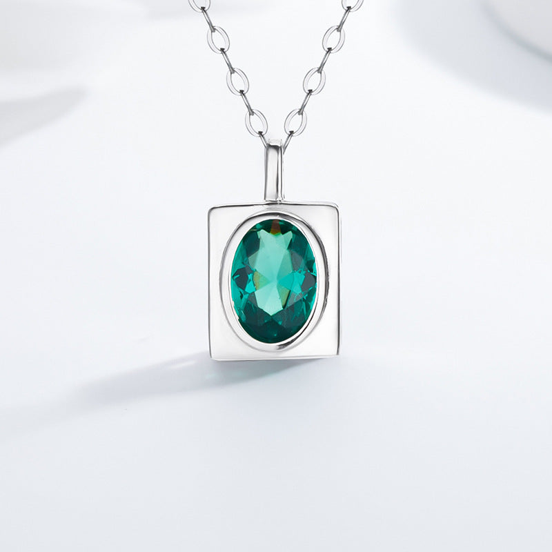 Square Stone Necklace
