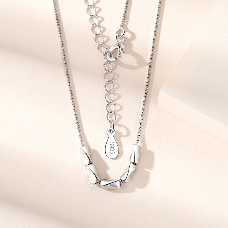 Sterling Silver Bean Necklace