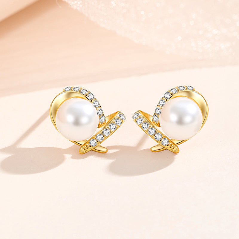 Pearl Heart Stud