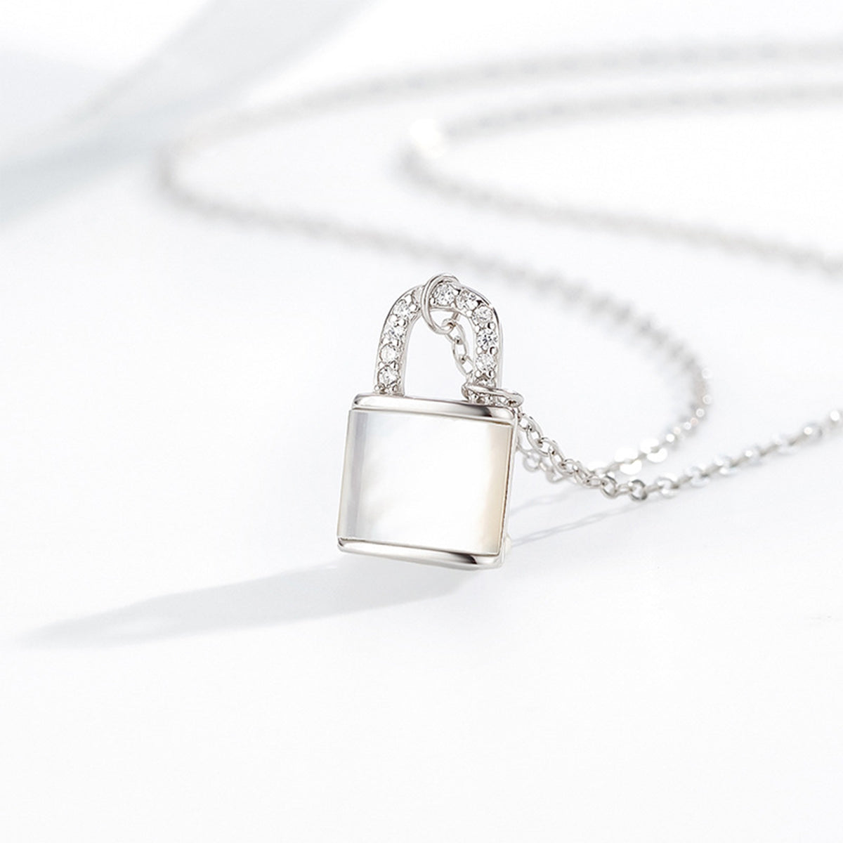 MOOSKI Padlock Necklace 925 Sterling Silver