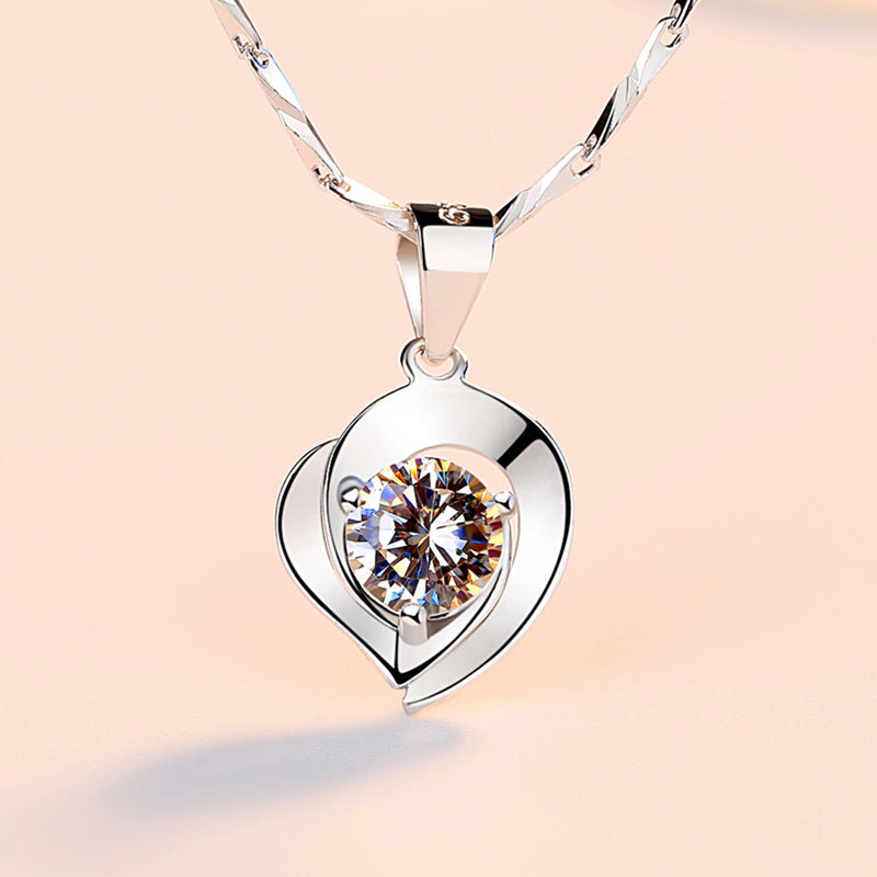 Heart Necklace Silver