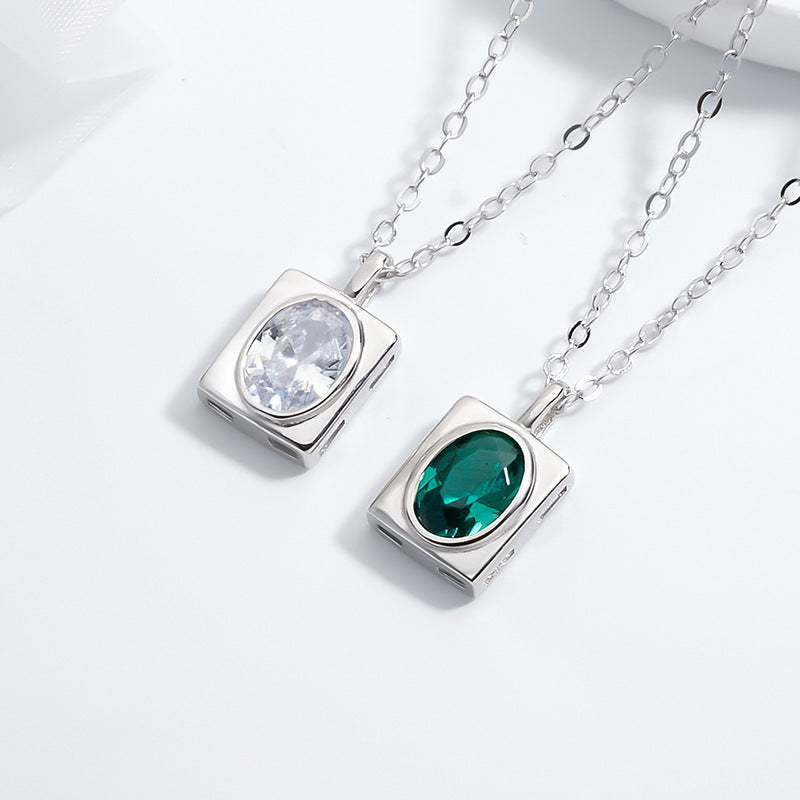 Square Stone Necklace