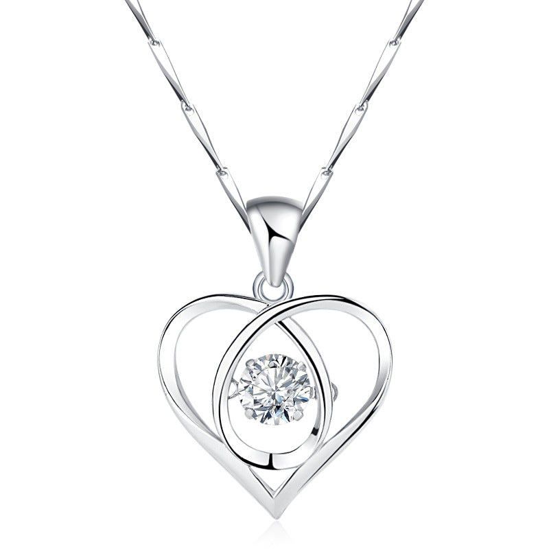 Heart Necklace Silver