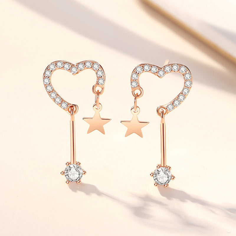 Moon Star Dangle Earrings