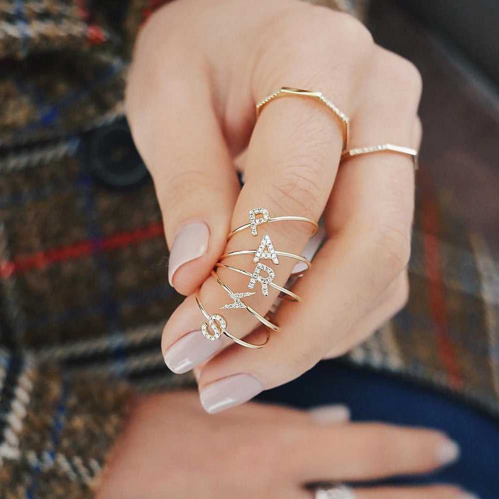 Initial Letter A-Z Ring