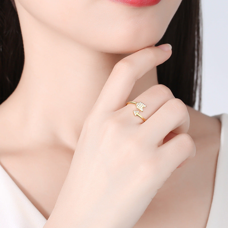 Arrow Ring Silver Adjustable