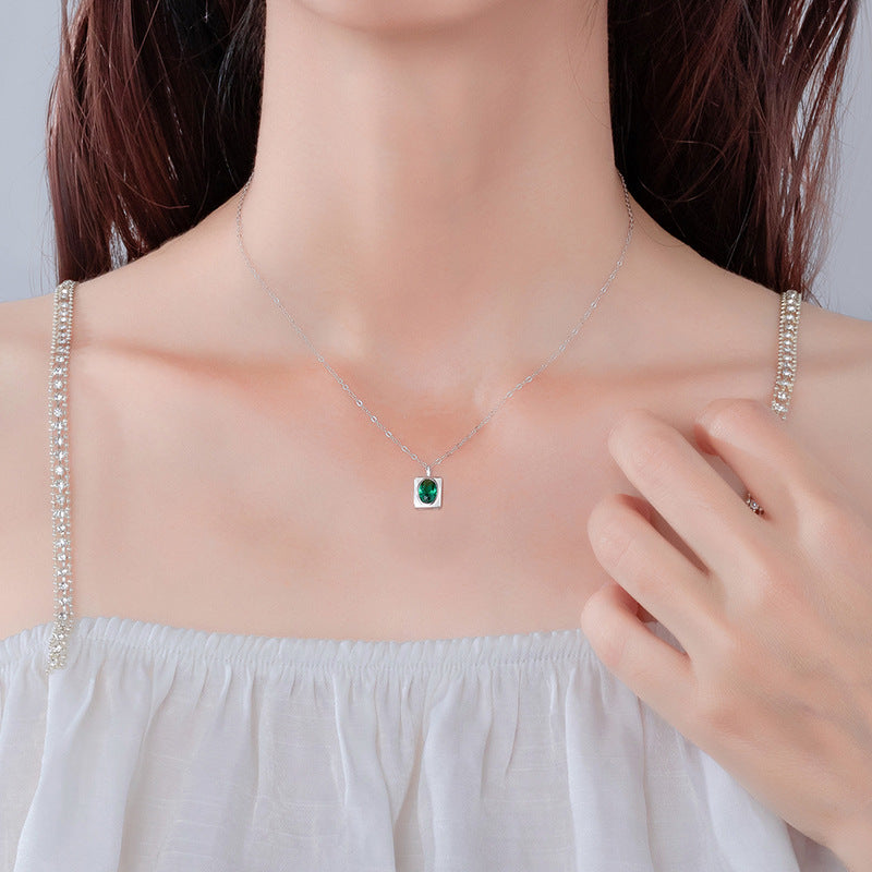 Square Stone Necklace