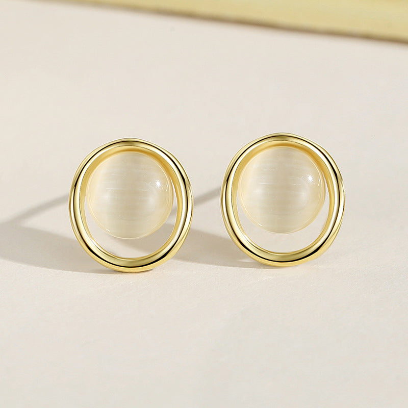 Circle Stud Earrings