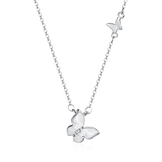 MOOSKI Butterfly Necklace for Women Sterling Silver