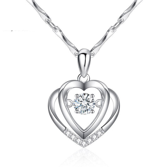 Heart Necklace Silver