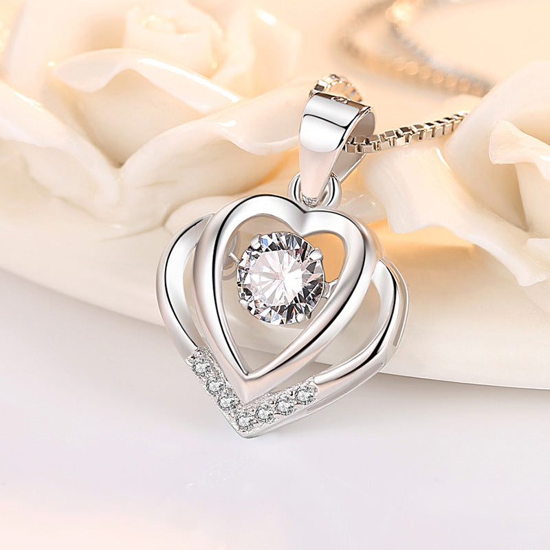 Heart Necklace Silver