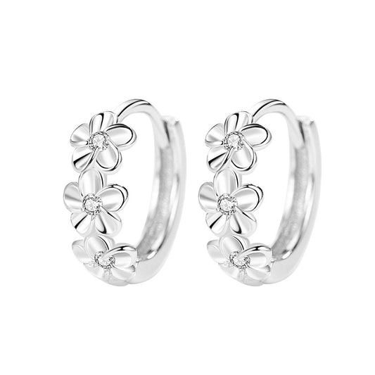 Flower Hoop Earrings