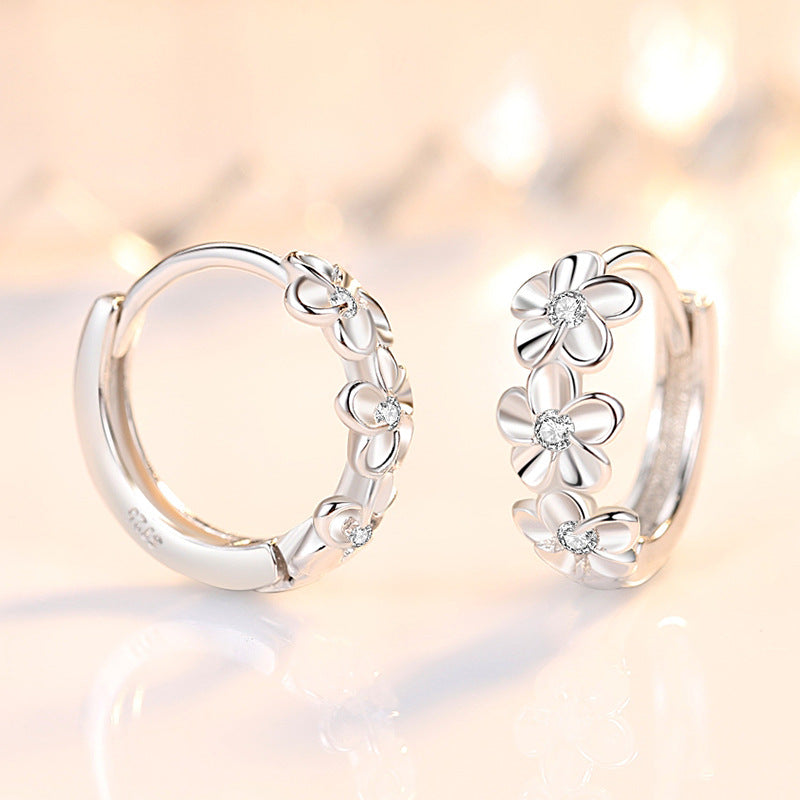 Flower Hoop Earrings