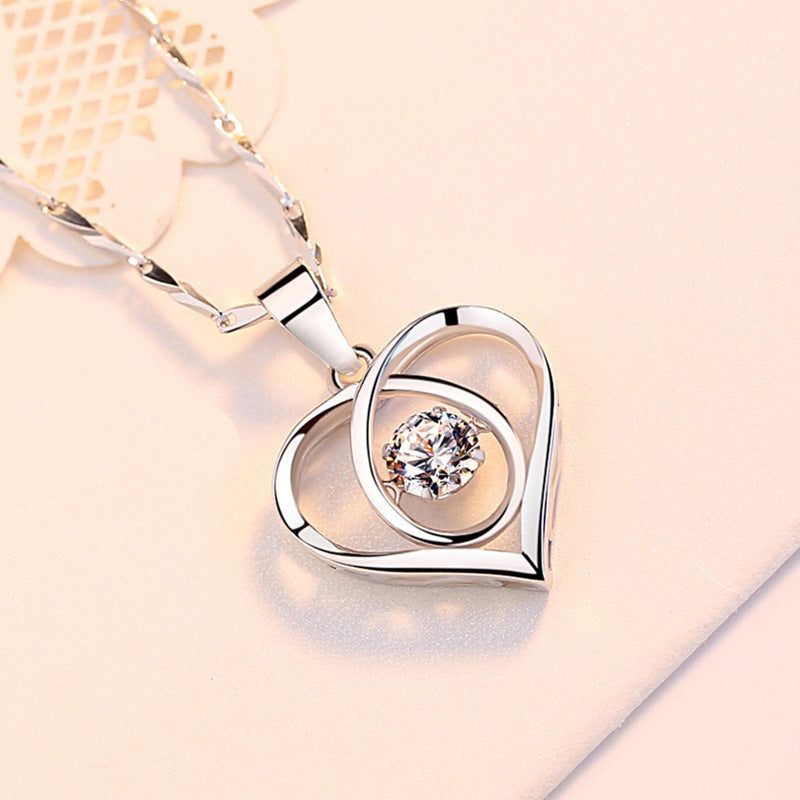Heart Necklace Silver