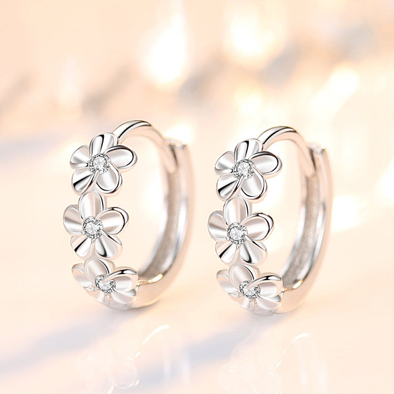 Flower Hoop Earrings