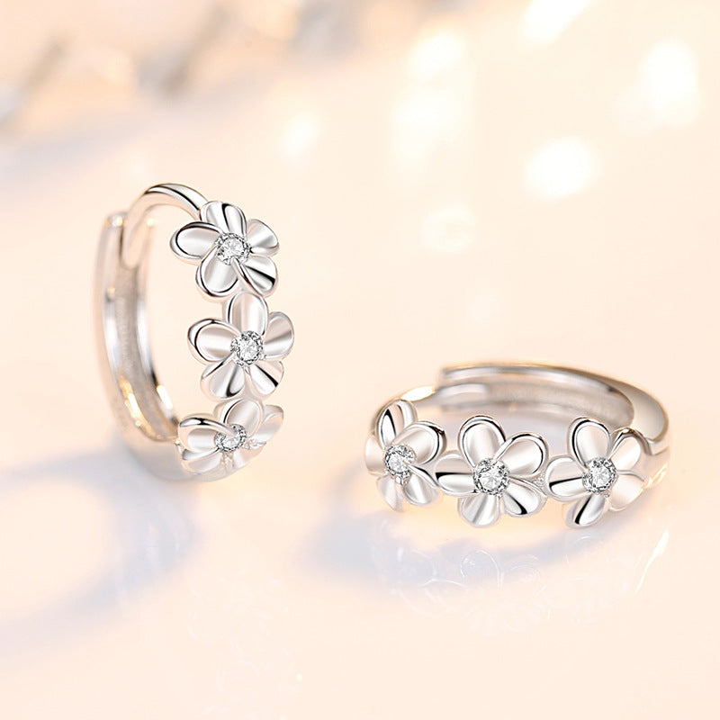 Flower Hoop Earrings