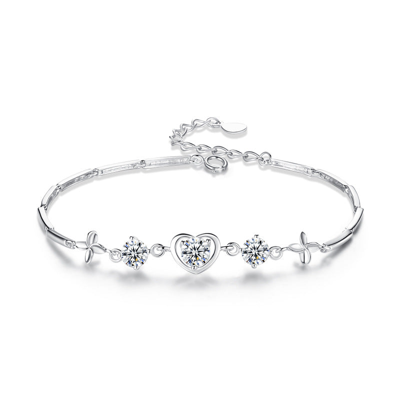 Heart Bracelet 925 Sterling Silver