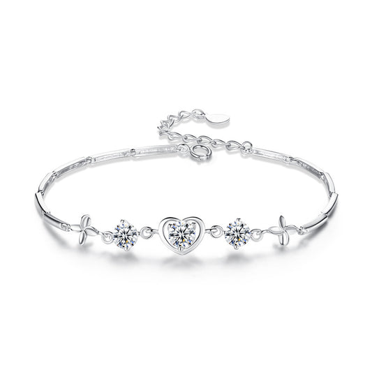 Heart Bracelet 925 Sterling Silver