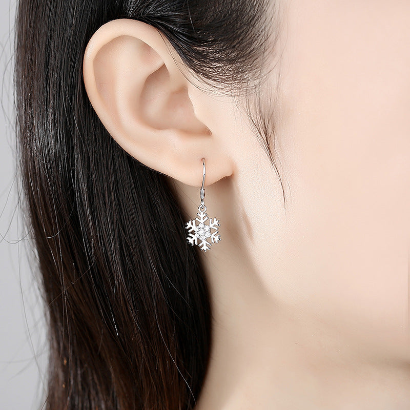 Snowflakes Drop Earrings