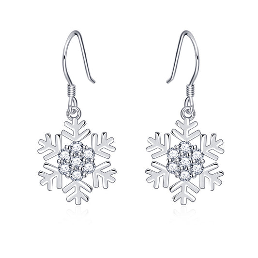 Snowflakes Drop Earrings