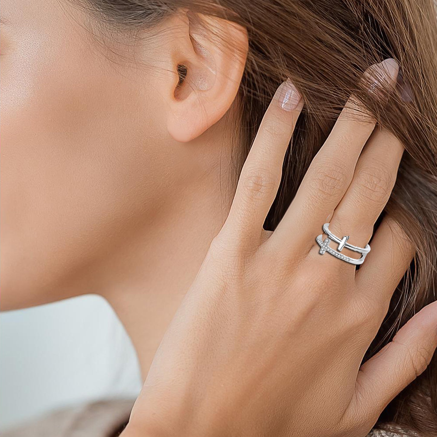 MOOSKI 925 Sterling Silver Rings for Women Adjustable