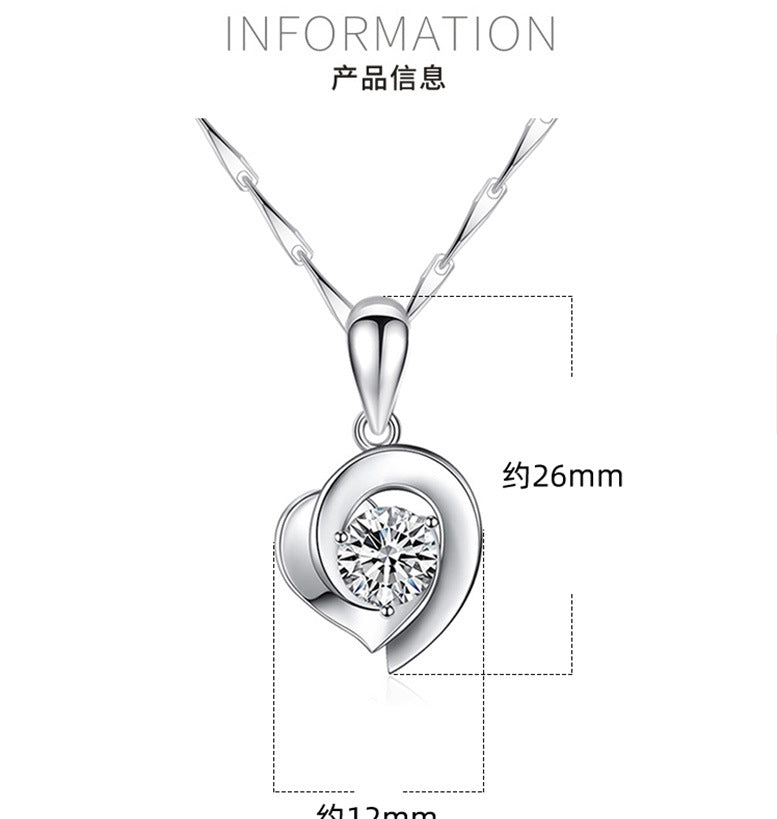 Heart Necklace Silver