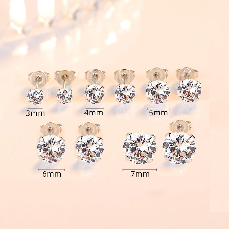 Gem Stone Stud Earrings