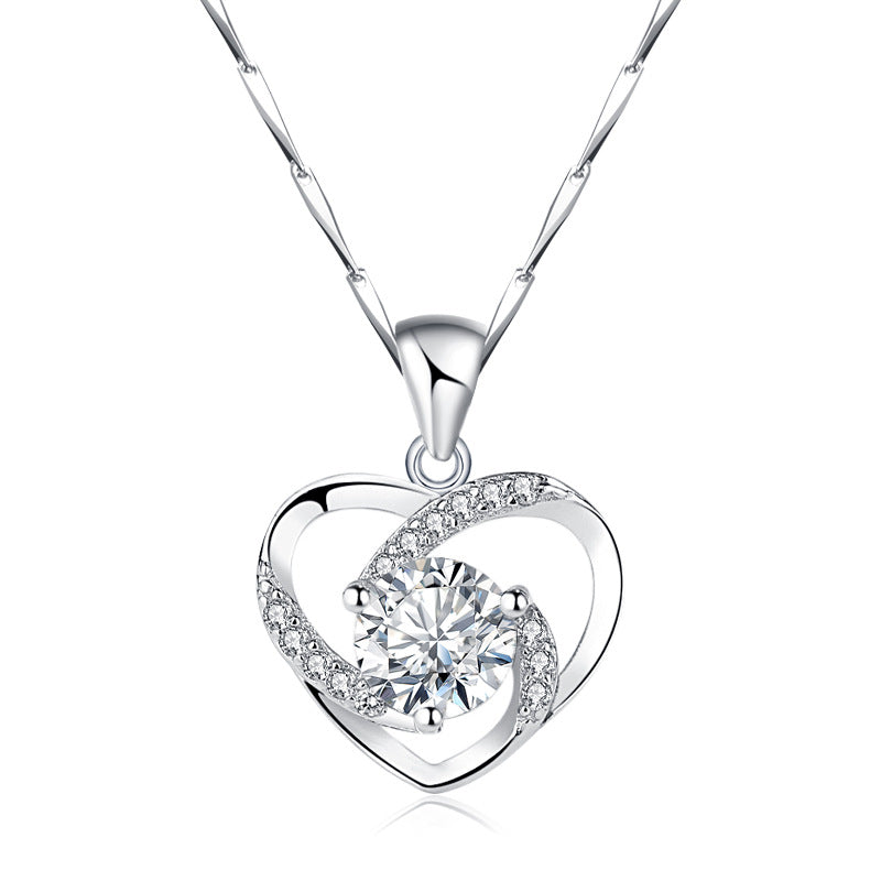 Heart Necklace Sterling Silver 999