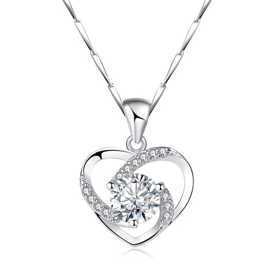 Heart Necklace Sterling Silver 999