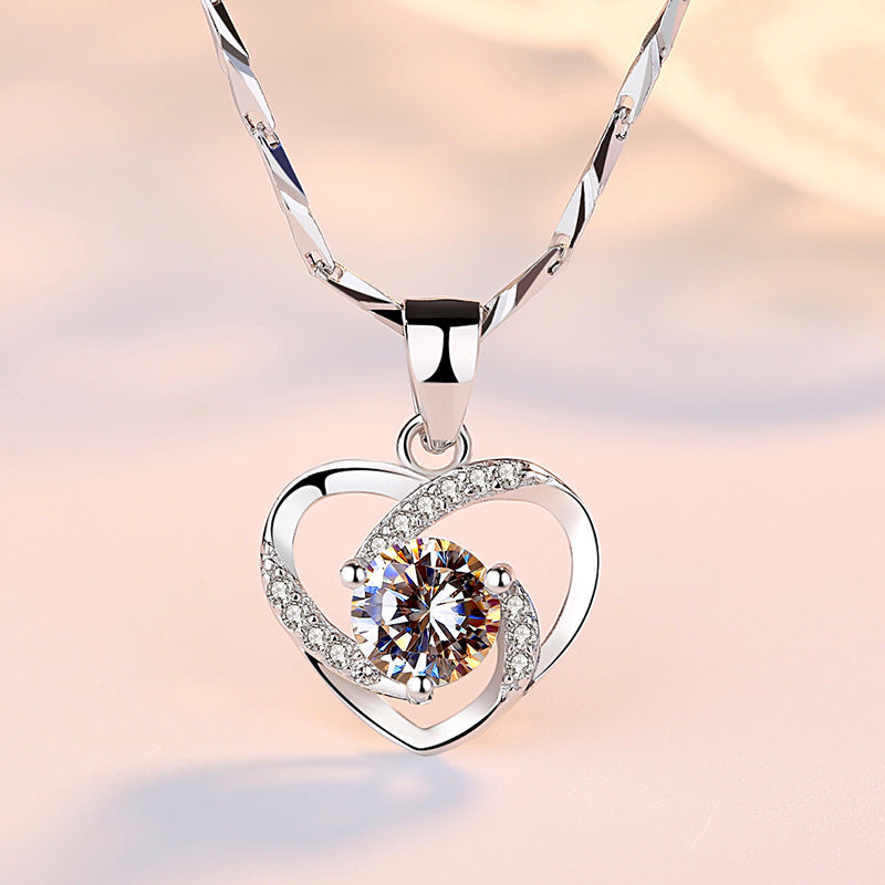 Heart Necklace Sterling Silver 999