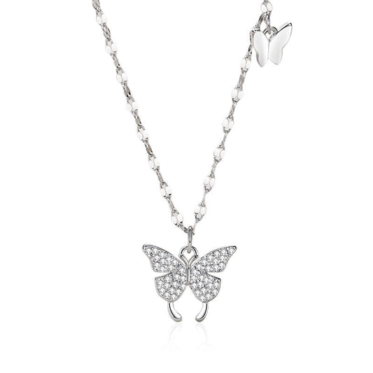 Butterfly Necklace Sterling Silver